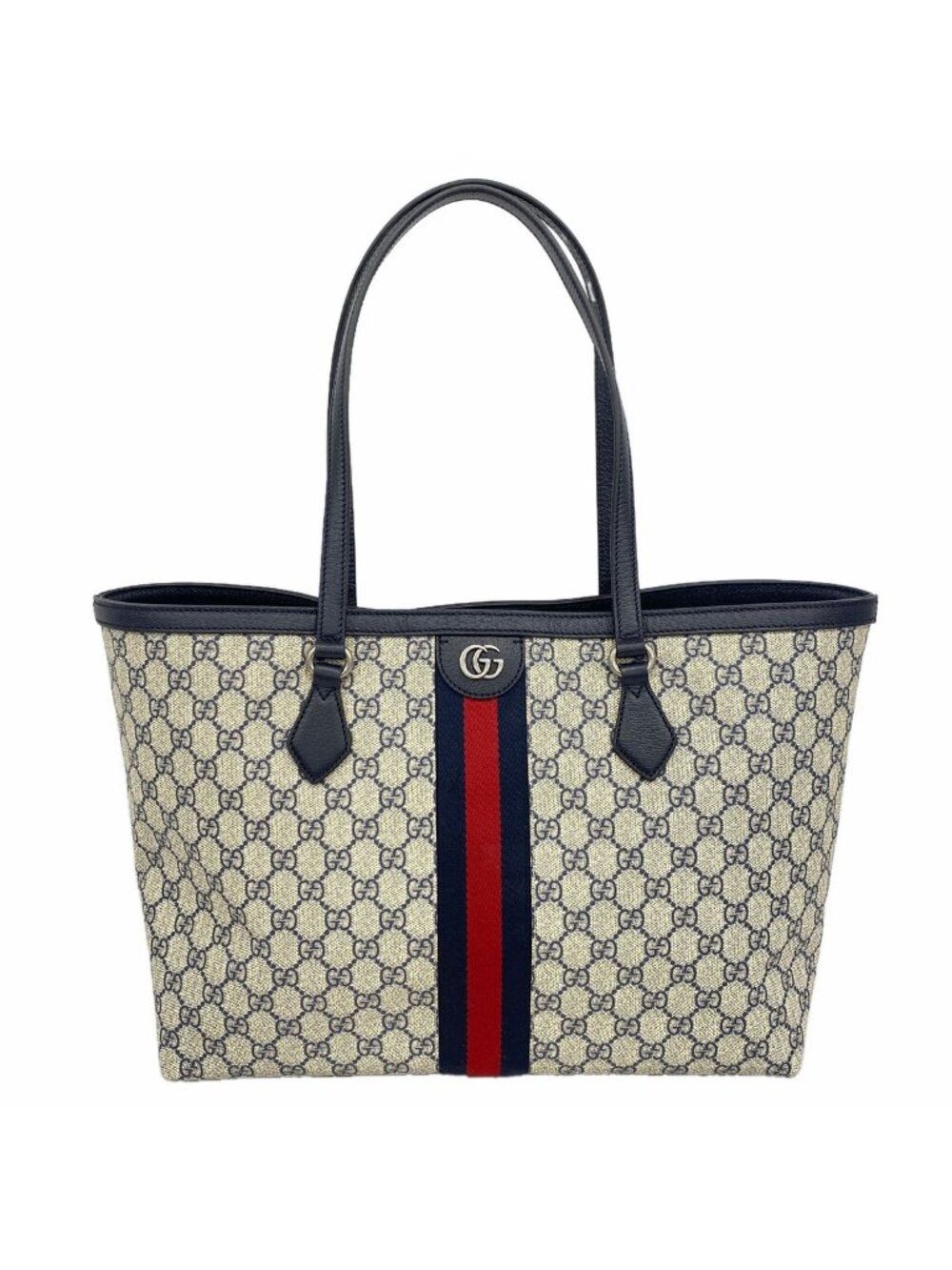 Gucci Tote Bag Ophidia Navy Silver